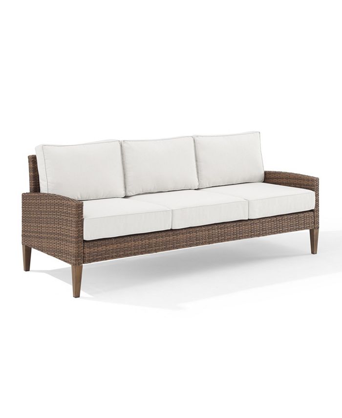 Crosley Capella Outdoor Wicker Sofa Macy's