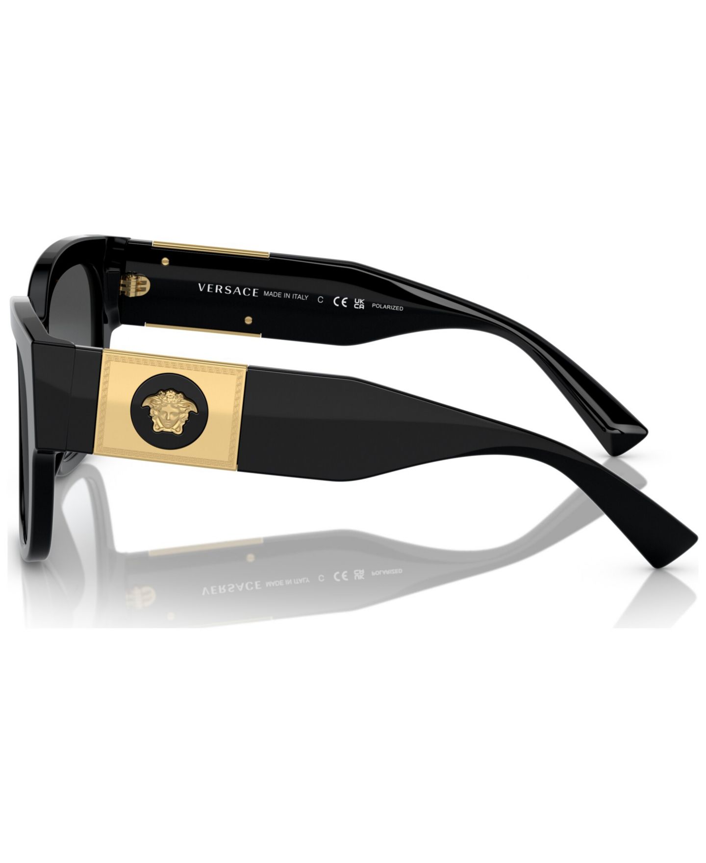 Женские солнцезащитные очки Versace Polarized Sunglasses, VE4437U, цвет: Чёрный — фото 3