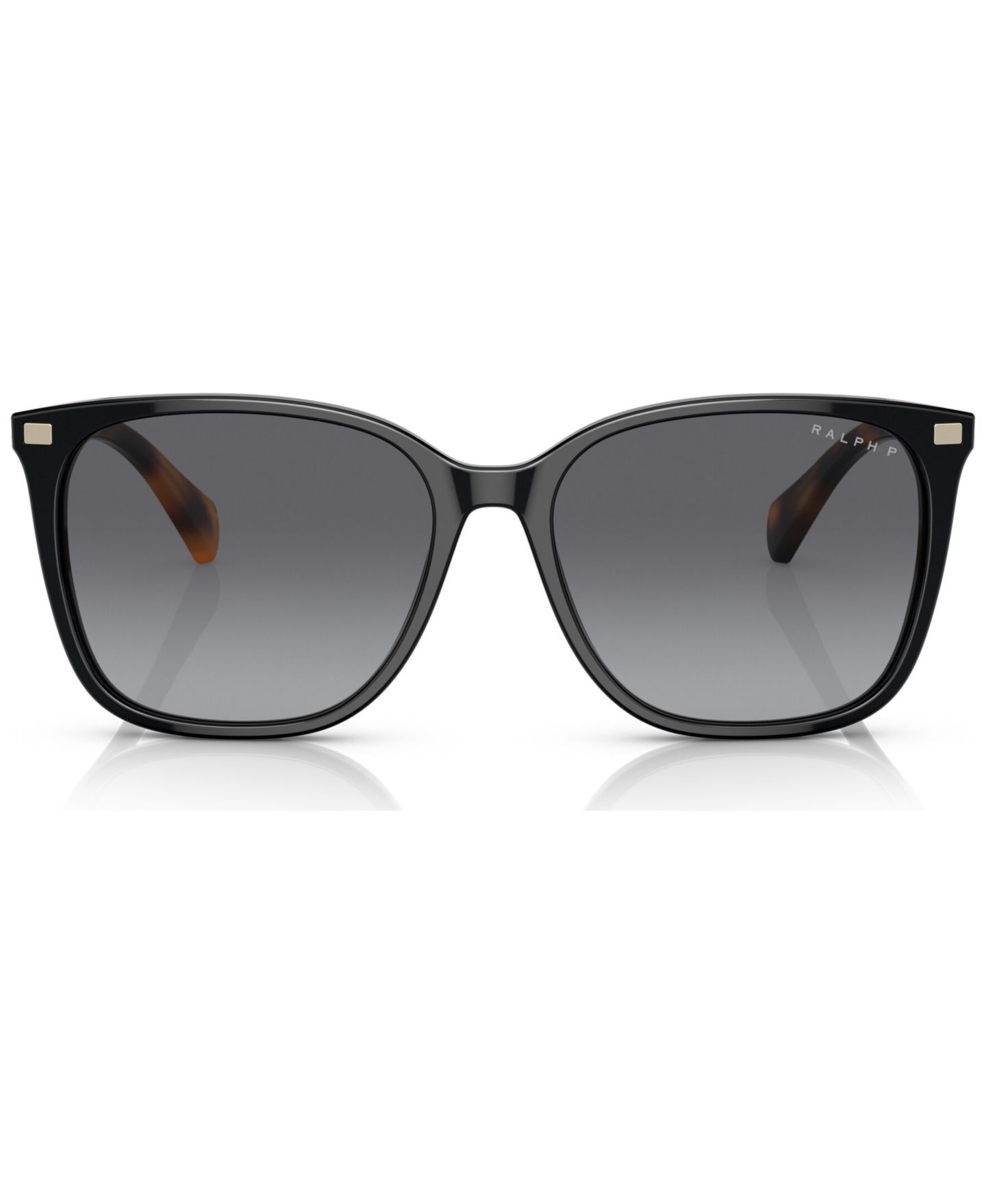 Женские солнцезащитные очки Ralph by Ralph Lauren Polarized Sunglasses, RA529356-YP, цвет: Блестящий чёрный — фото 2