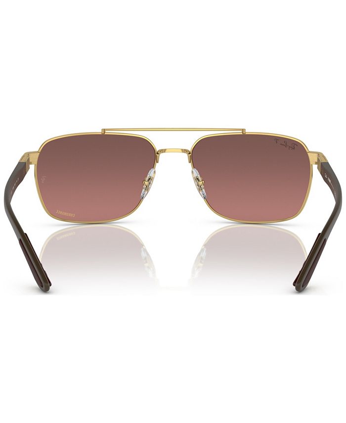Ray-Ban Men's Polarized Sunglasses, RB370159-YZP - Macy's