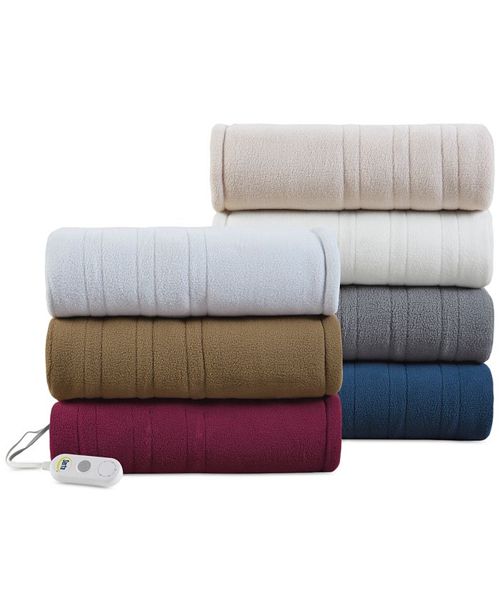 Serta Electric Reversible Fleece to Sherpa Throw Macy's