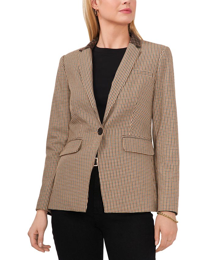Vince camuto clearance plaid blazer