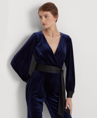 ralph lauren velvet jumpsuit