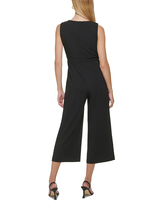 Calvin Klein VNeck FlaredLeg Jumpsuit Macy's