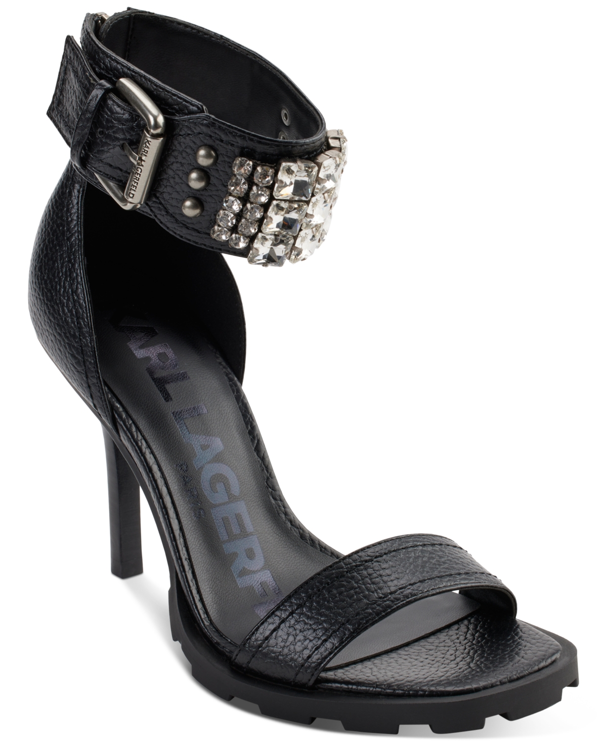 Karl Lagerfeld Malinda Ankle Cuff Sandal In Black