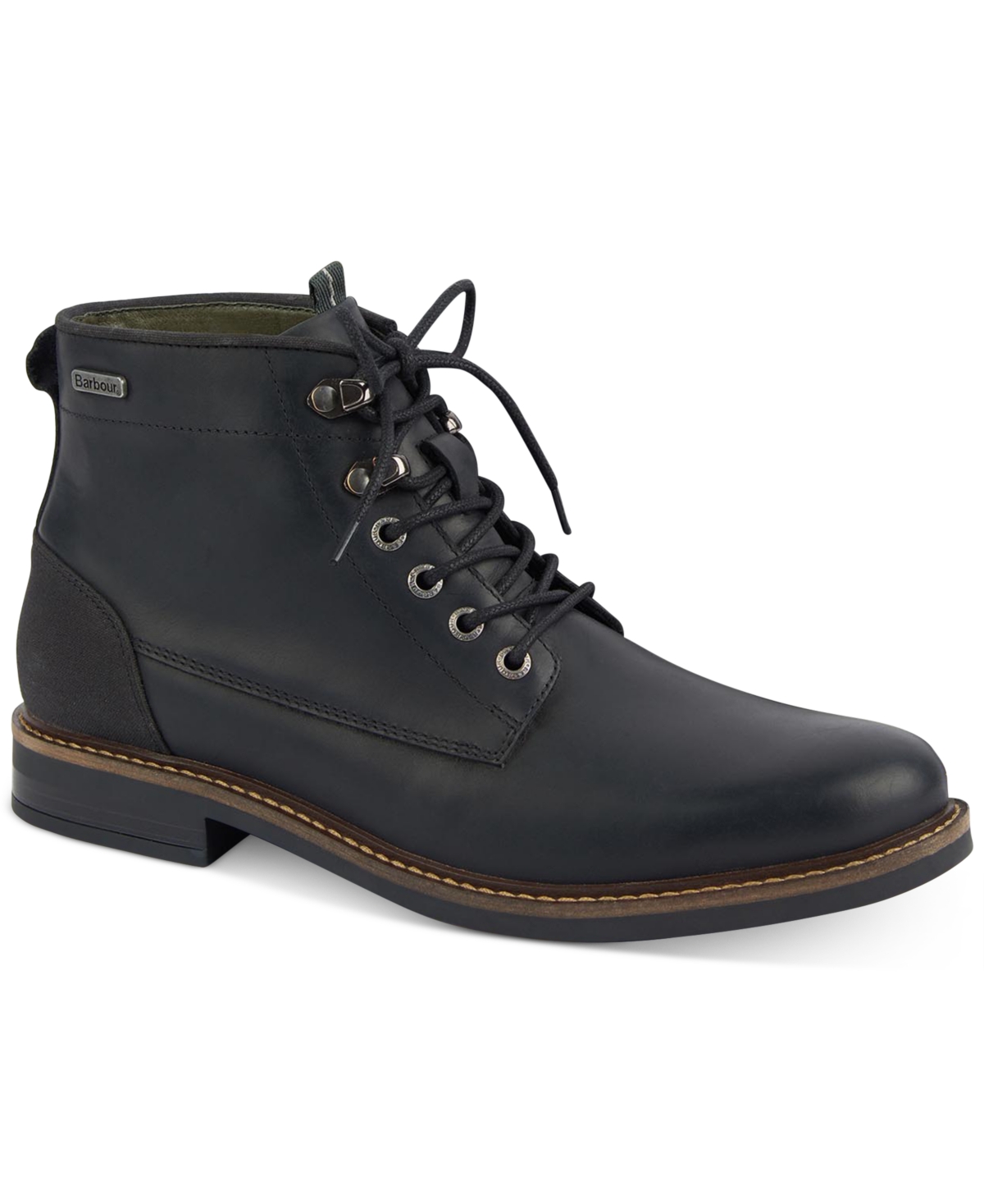 Barbour Deckham Plain Toe Boot In Black
