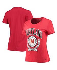Women's Red Maryland Terrapins T-shirt