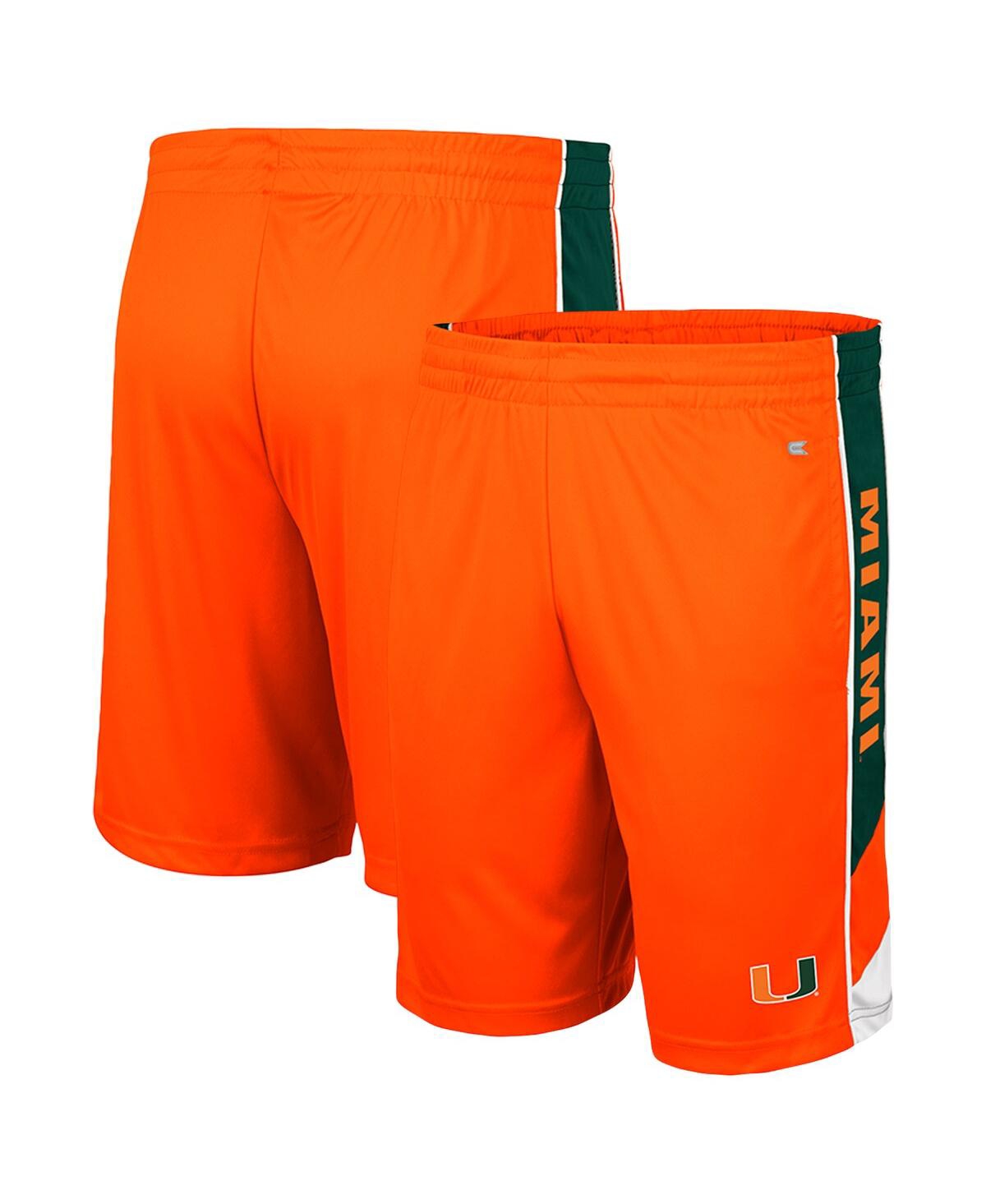 Colosseum Kids' Big Boys  Orange Miami Hurricanes Pool Side Shorts