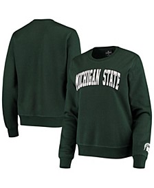 Women's Green Michigan State Spartans Campanile Pullover Sweatshirt