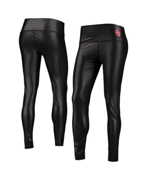 Женские леггинсы ZooZatz Black Oklahoma Sooners Shine Liquid