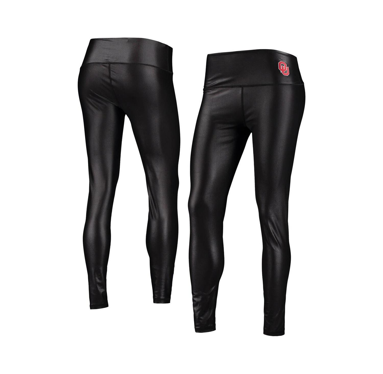 Women's Black Oklahoma Sooners Shine Liquid Leggings