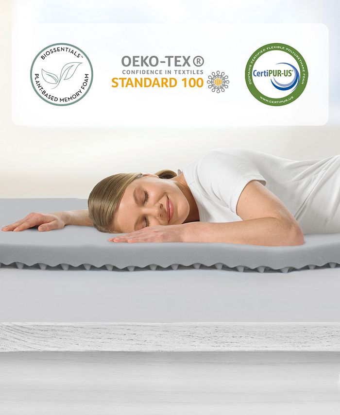 Dream Serenity Cool Point 3" Memory Foam Mattress Topper Collection & Reviews Mattress Pads