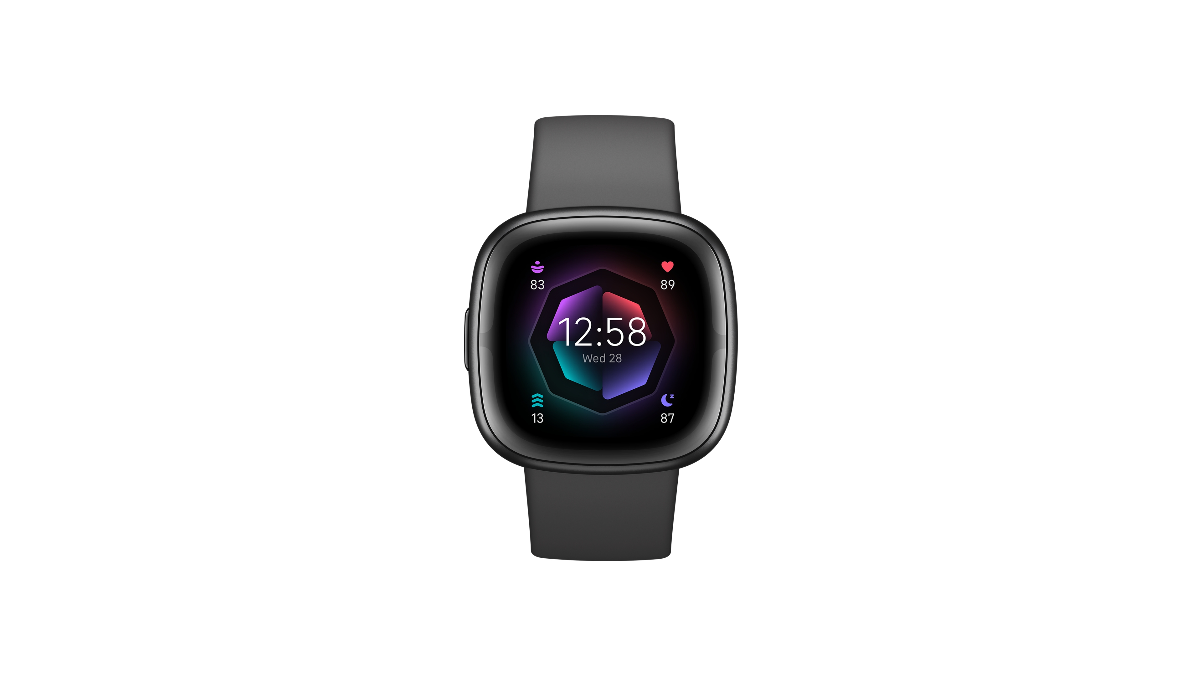 Fitbit Sense 2 Shadow Gray Graphite Smartwatch, 39mm