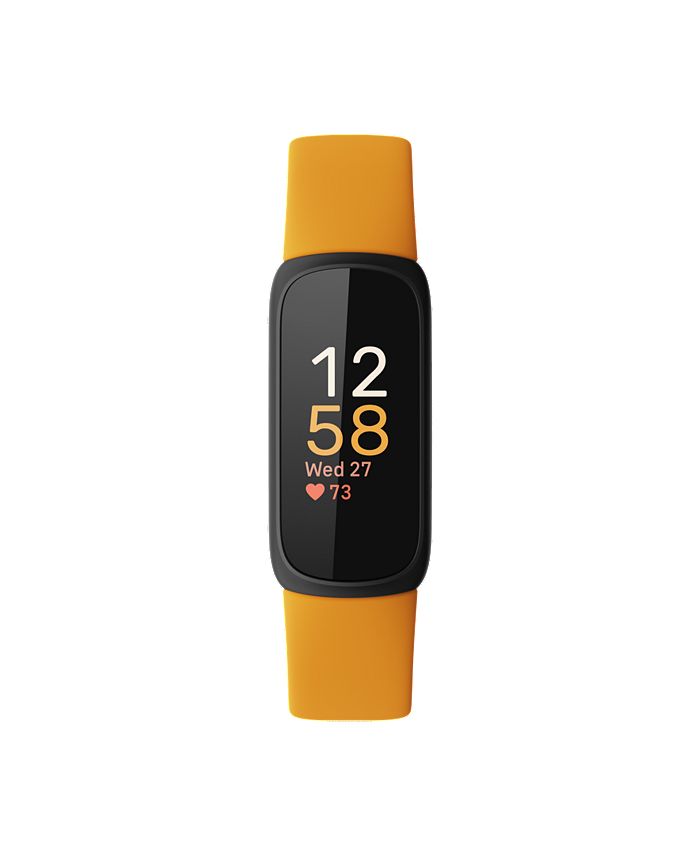 Fitbit Inspire 3 Morning Glow Wellness Tracker Watch, 19.5mm - Macy's