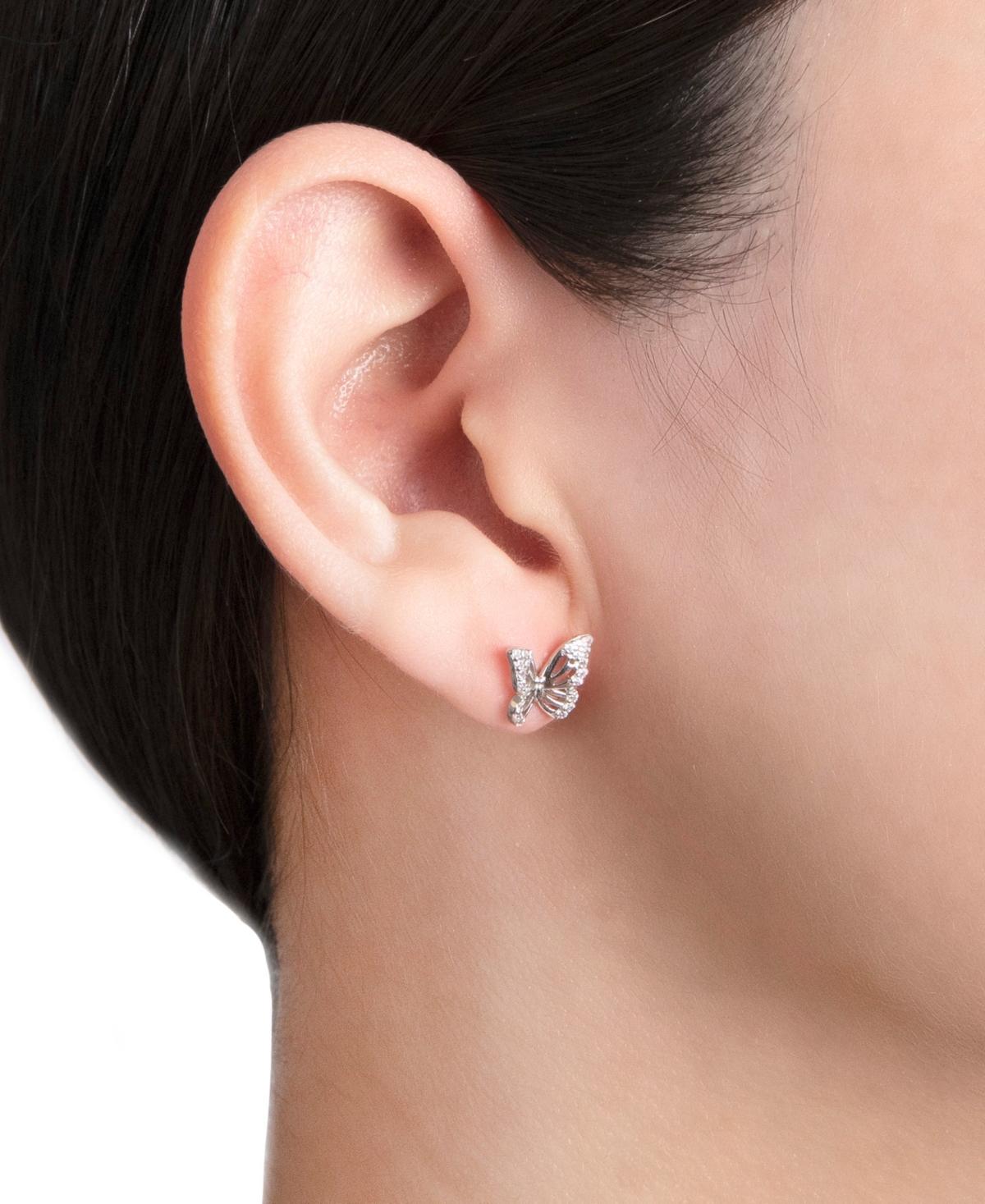Giani Bernini Cubic Zirconia (3/8 ct. t.w.) Butterfly Stud Earrings in Sterling- Silver