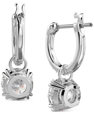 Silver-Tone Constella Crystal Drop Earrings