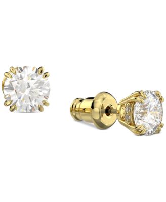 Silver-Tone Constella Crystal Stud Earrings