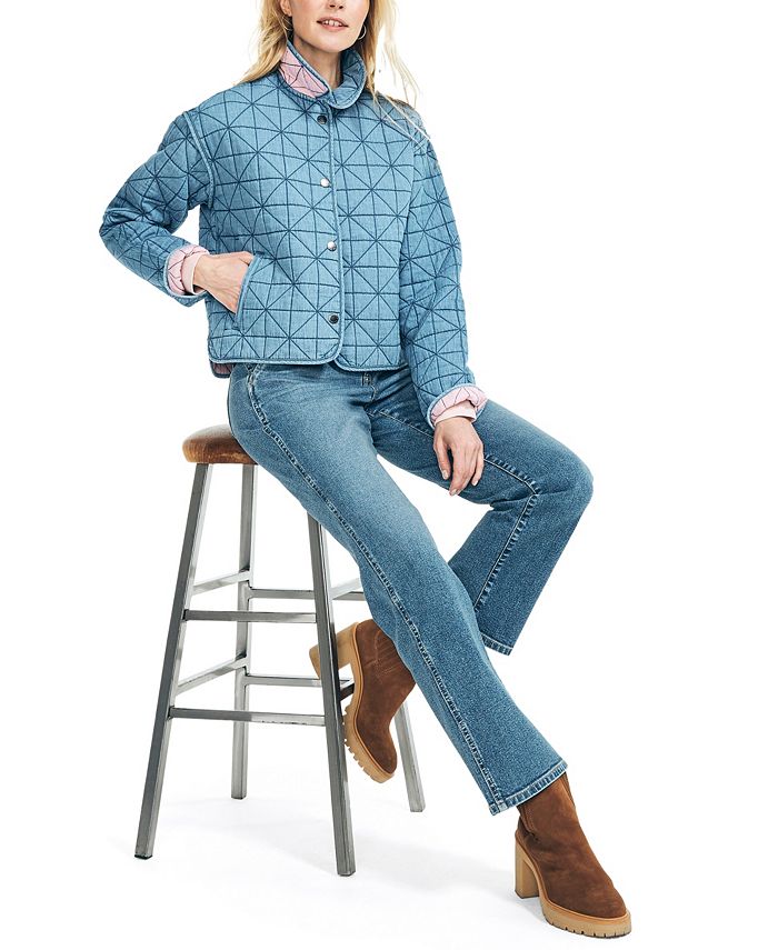 Nautica Jeans Co. Women's Quilted Denim Jacket Macy's