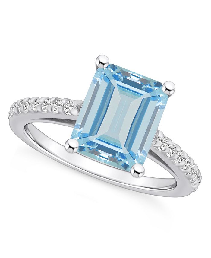 Macy's hotsell aquamarine ring