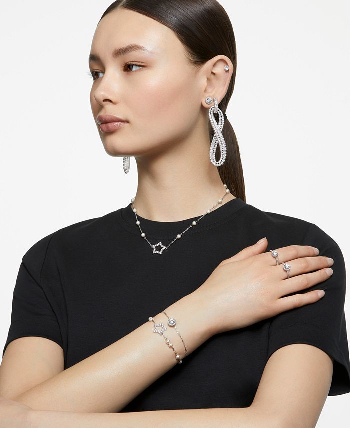 Swarovski SilverTone Constella Crystal Bangle Bracelet Macy's