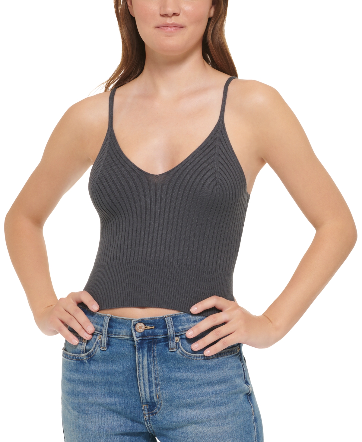 Calvin Klein Jeans Women's Ribbed Knit Sleeveless Top