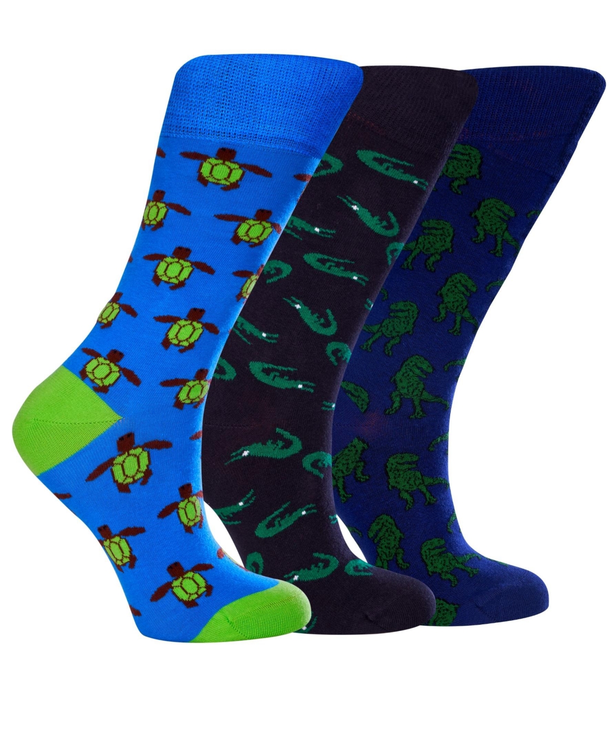Women's Ancient Bundle W-Cotton Novelty Crew Socks with Seamless Toe Design, Pack of 3 - Multi Color