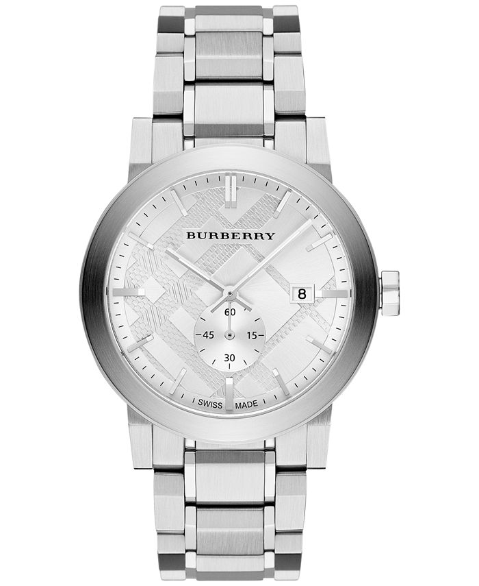 Burberry Men's Swiss Stainless Steel Bracelet Watch 42mm BU9900 & Reviews -  Macy's