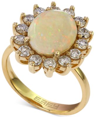 effy opal and diamond ring