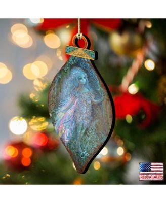 2 Piece Forest Fairy Wood Ornament Set