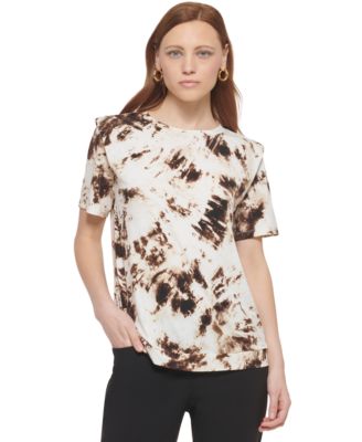Calvin Klein - Women's Short Sleeve Printed Top