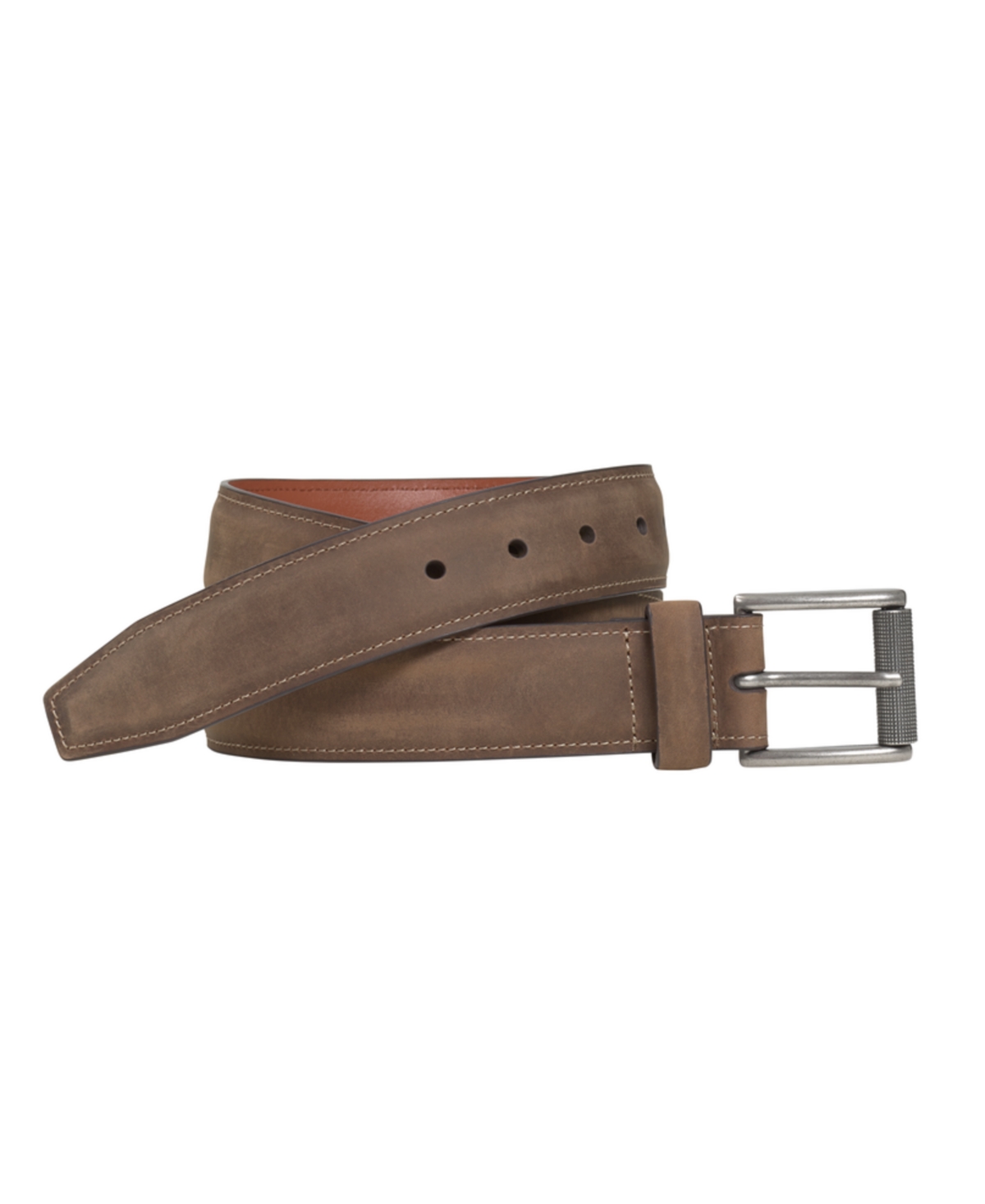 Men's Casual Oiled Leather Belt - Brown