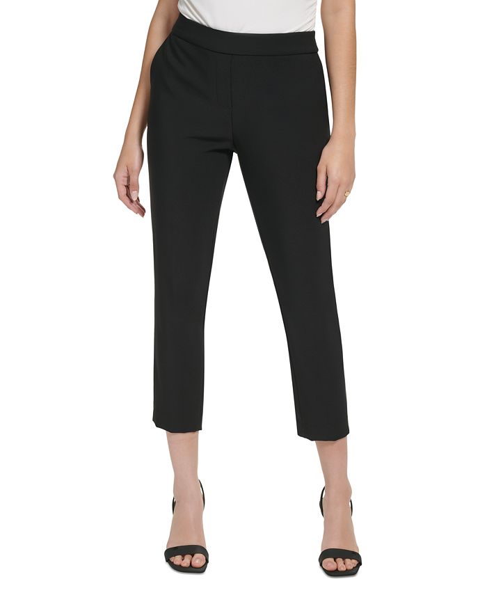 Calvin Klein Women's X-Fit Cropped Slim Leg Pants - Macy's