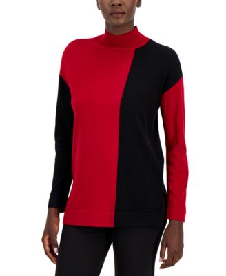 calvin klein color block sweater