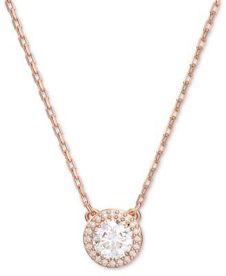 Swarovski - Rose Gold-Tone Constella Crystal Pendant Necklace, 14-7/8" + 3" extender