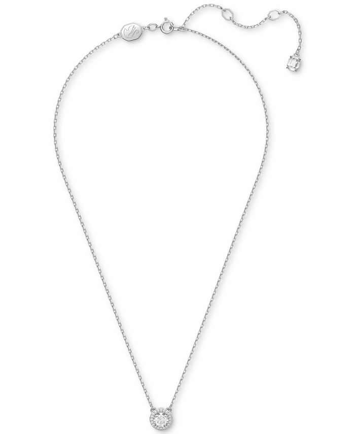 Swarovski Silver-Tone Constella Crystal Pendant Necklace, 14-7/8