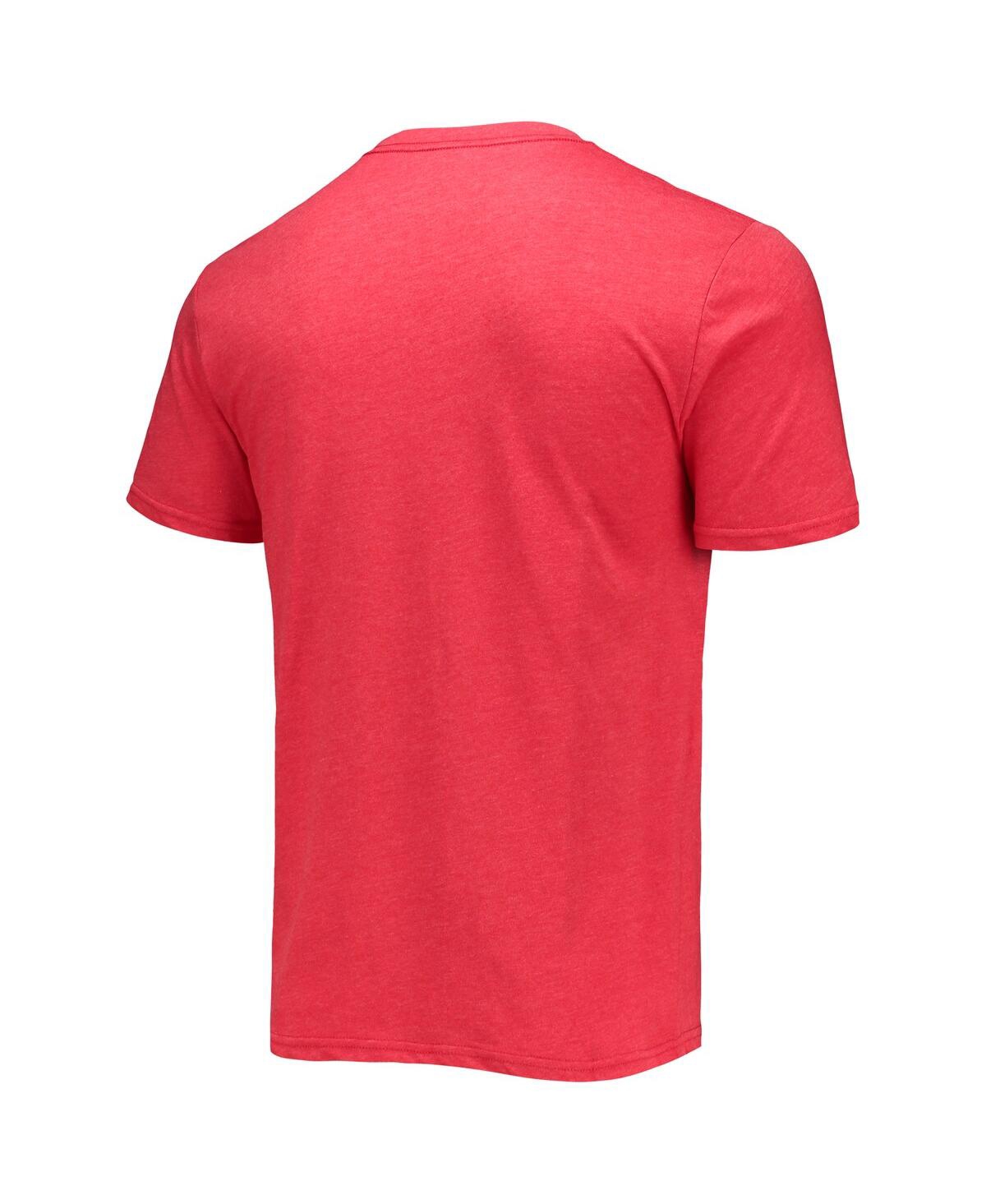 Concepts Sport Men's  Heathered Charcoal, Red Miami University Redhawks Meter T-shirt And Pants Sleep In Heathered Charcoal,red