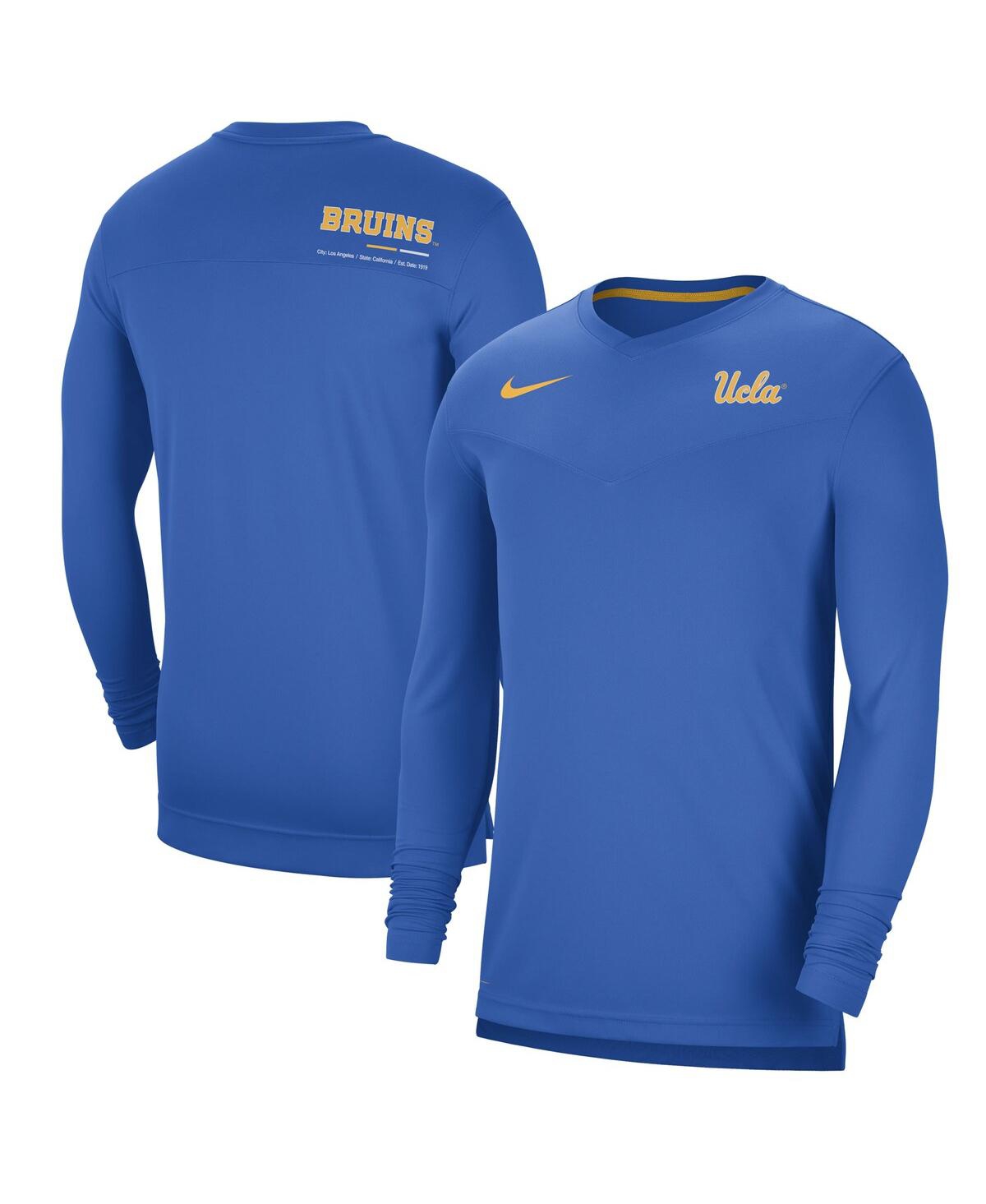 Men's NikeUcla Bruins Coach Performance Long Sleeve V-Neck T-shirt - Blue