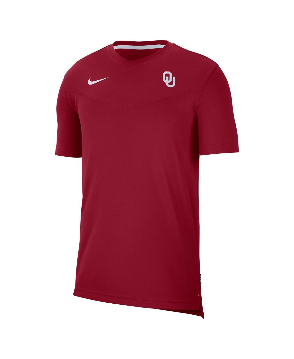 Nike Crimson Oklahoma Sooners 2022 Coaches Uv Performance T-shirt In Crimson