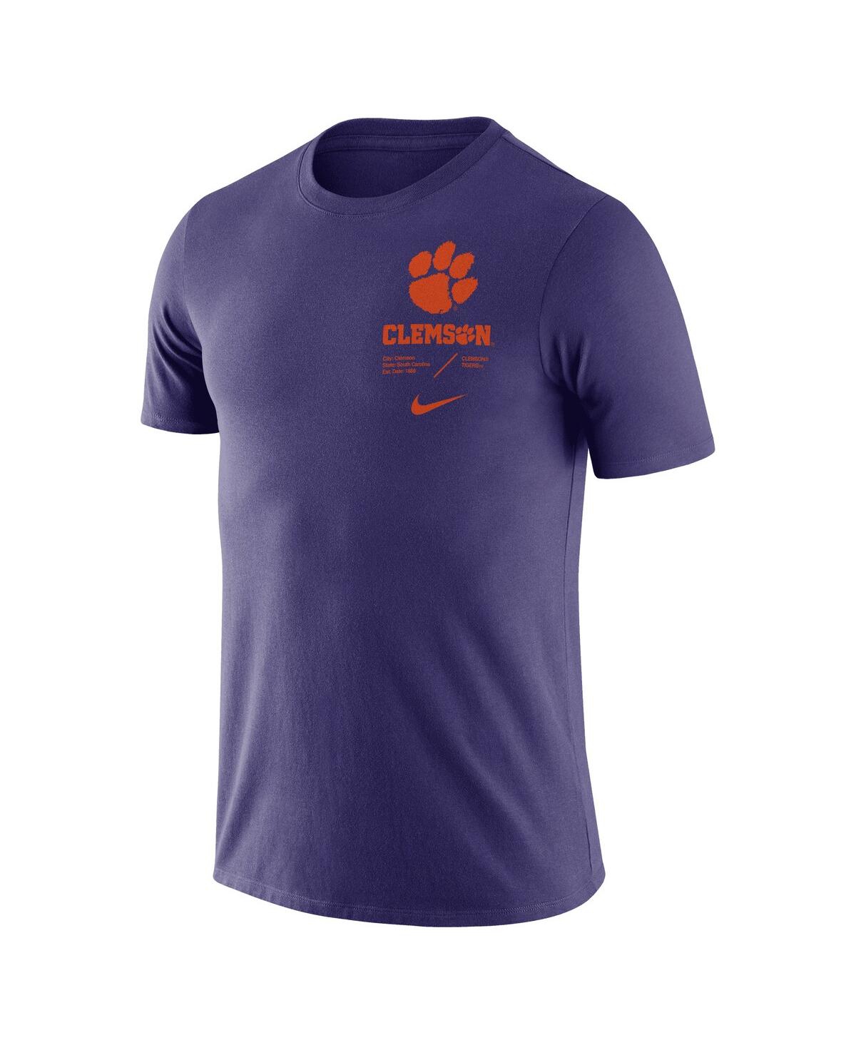 Shop Nike Men's  Purple Clemson Tigers Team Practice Performance T-shirt