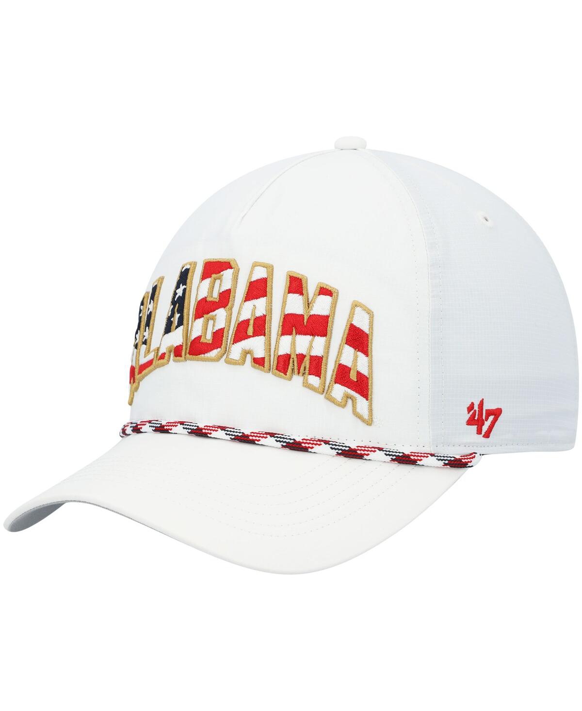 47 Brand Men's '47 White Alabama Crimson Tide Stars And Stripes Flag Flutter Hitch Snapback Hat In White