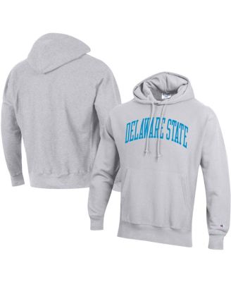 Men's Gray Delaware State Hornets Tall Arch Pullover Hoodie