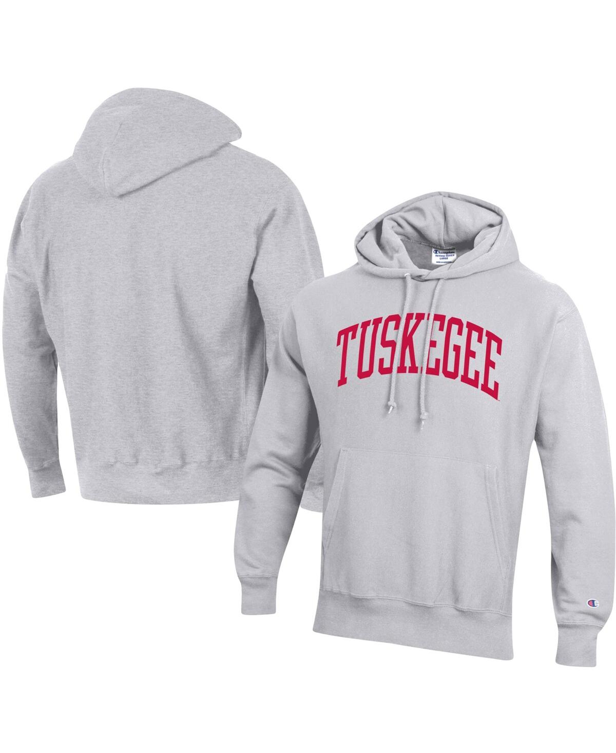 CHAMPION MEN'S CHAMPION GRAY TUSKEGEE GOLDEN TIGERS TALL ARCH PULLOVER HOODIE