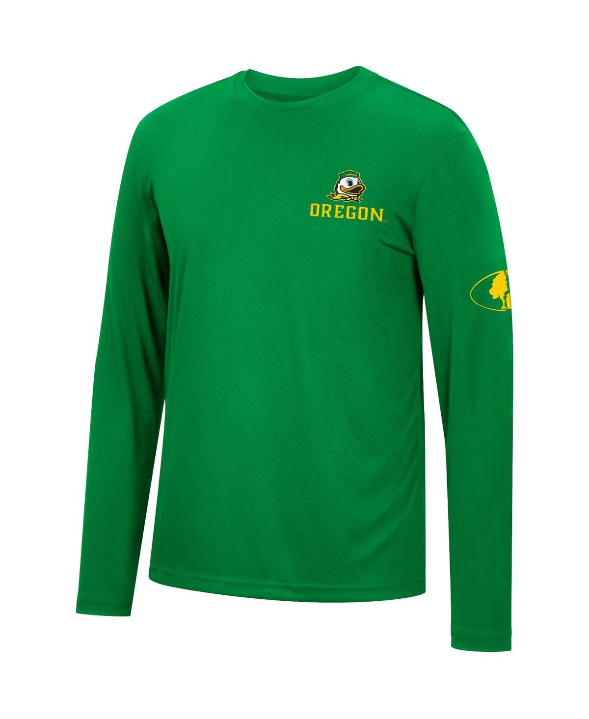 Shop Colosseum Men's  Green Oregon Ducks Mossy Oak Spf 50 Performance Long Sleeve T-shirt