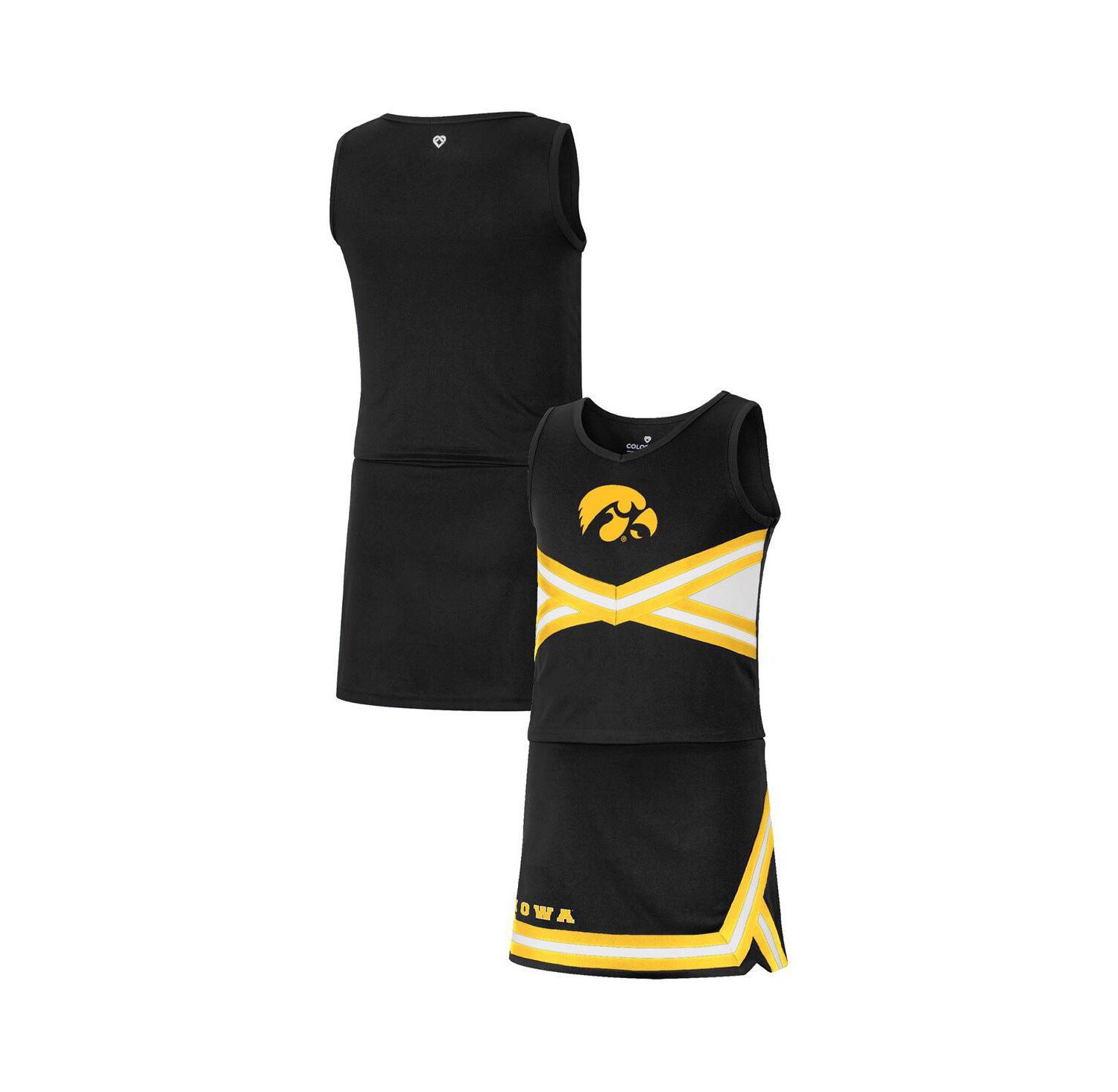 Big Girls Black Iowa Hawkeyes Carousel Cheerleader Set