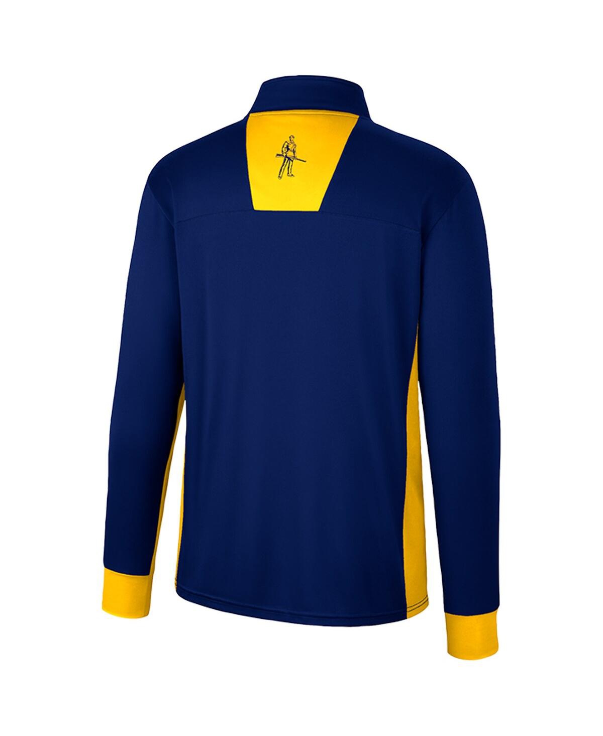 Shop Colosseum Men's  Navy West Virginia Mountaineers Bart Quarter-zip Windshirt