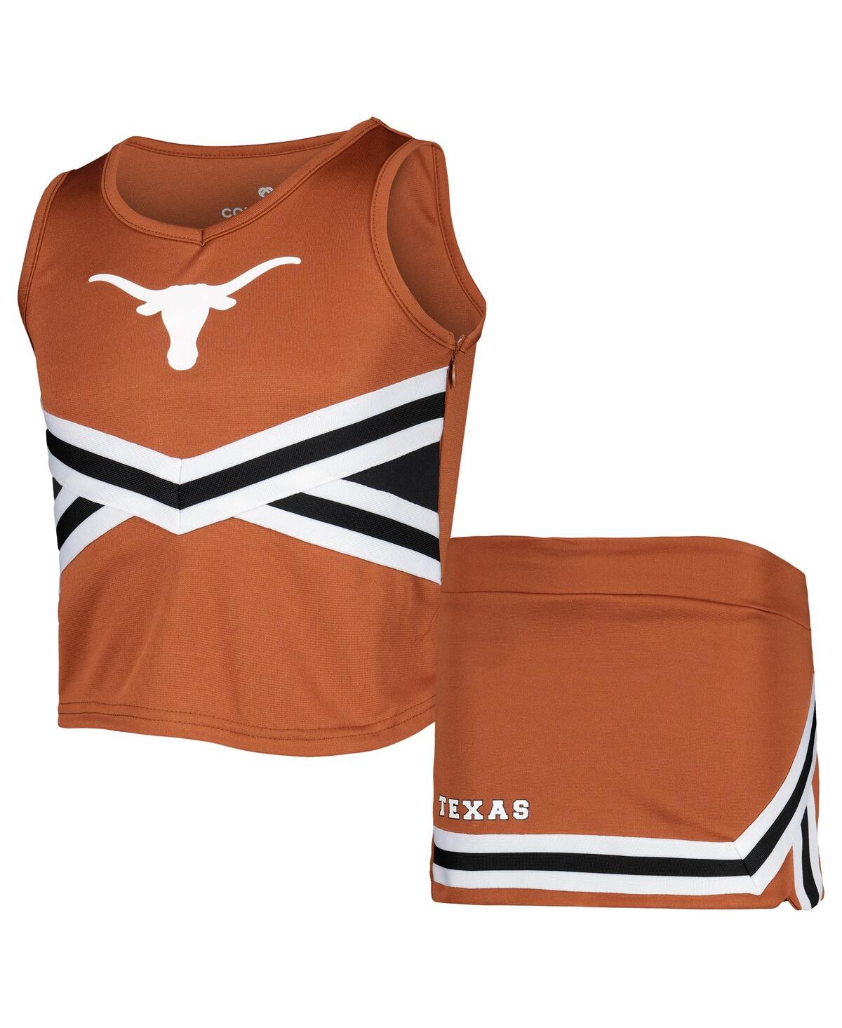 Colosseum Big Girls  Texas Orange Texas Longhorns Carousel Cheerleader Set In Texas Orange