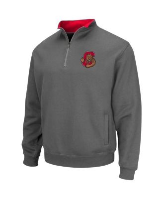 Men's Charcoal Cornell Big Red Tortugas Logo Quarter-Zip Pullover Jacket