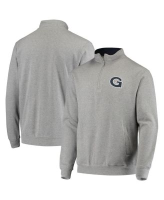 Men's Heathered Gray Georgetown Hoyas Tortugas Logo Quarter-Zip Jacket