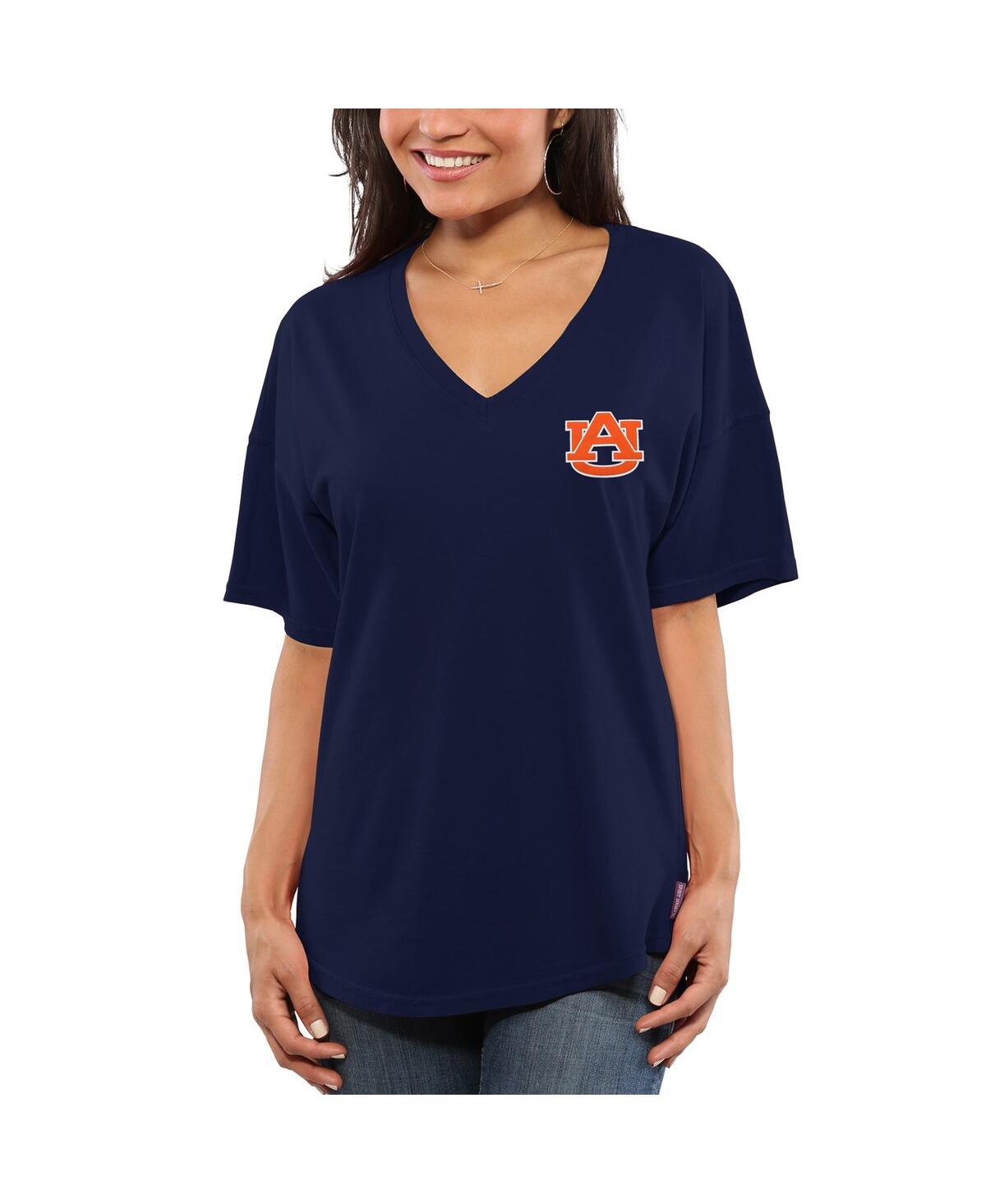 Spirit Jersey Women's Navy Auburn Tigers  Oversized T-shirt