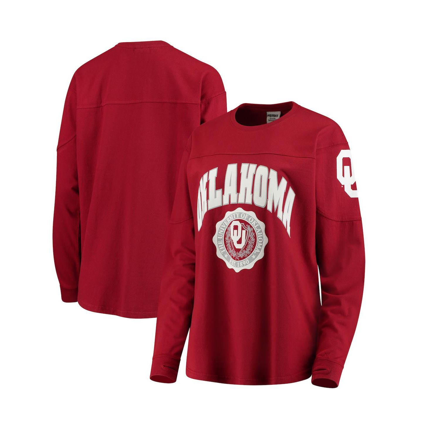 Women's Crimson Oklahoma Sooners Edith Long Sleeve T-shirt